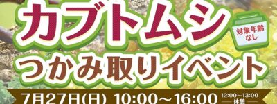 【7/27】カブトムシつかみ取りイベント　開催【事前予約制】